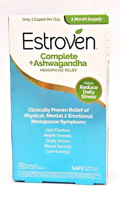 Estroven Complete + Ashwahandha Menopause Relief 30 Caplets Hot Flashes NEW • $14.99