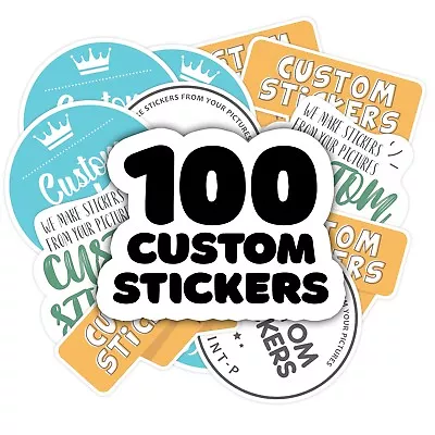 100 Custom Die Cut Stickers Custom Decals We Makes Stickers From Your Picture • $80