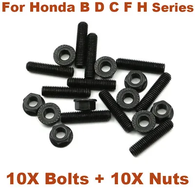 10X Header Exhaust Manifold Head Stud Bolt Nut For Honda Acura B D C F H Series • $14.99
