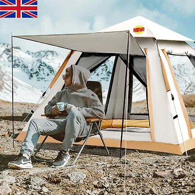 Automatic Instant Pop-up Tent Outdoor Camping Family Hiking Equipment 3-4 Man UK • £35.99