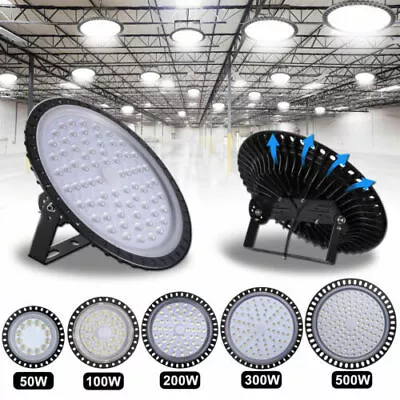 UFO LED High Bay Light 500W 300W 200W Watt Warehouse Shop Gym Light Fixture Bulb • $18.99