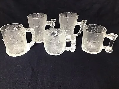 Vintage Glass Mugs Mcdonalds Flinstones Rocdonalds 1993 Lot Of 5 • $24.99