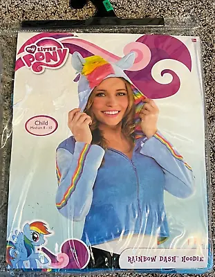 NEW My Little Pony Rainbow Dash Hoodie Halloween Costume / Cosplay Child 8 - 10 • $18.99