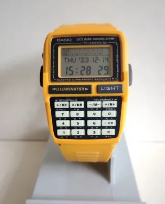 1990s Casio DBC-63 Mod 1276 MONDO STYLE DataBank Digital Calculator Watch KOREA  • £249.95