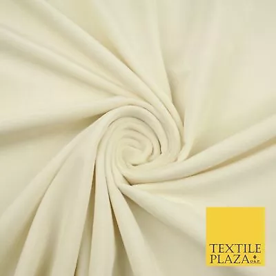 Cream Plain 100% COTTON VELVET Non-Stretch Fabric Material Dress Craft 52  9404 • £1.50