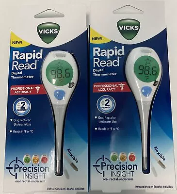 LOT OF 2 Vicks Rapid Read Digital Thermometer Flexible #9729 • $19