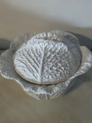 Jay Willfred Cabbage Soup Tureen W/ Underplate White Ladle Missing Portugal  • $55