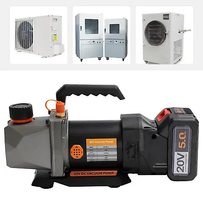 Single-Stage Vacuum Pump 2.5CFM 20V Lithium Battery DC Inverter For AC 80W 5Pa • $125.97