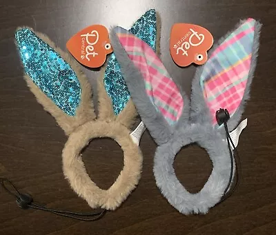 2pk NEW Pet Central Bunny Ears Easter Rabbit Dog/Cat Headband New ADJUSTABLE • $14.95