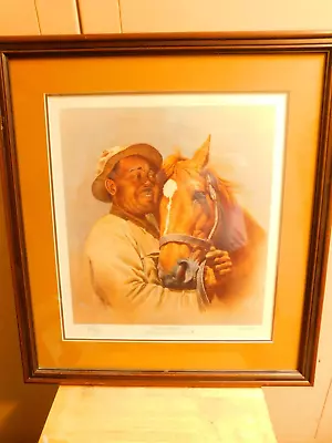 Fred Stone Signed Art  Man O' War  & Will Harbut His Trainer! • $1500