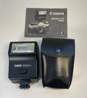 £19.99 • Buy Canon Speedlite 188A Flash Unit With Case And Manual