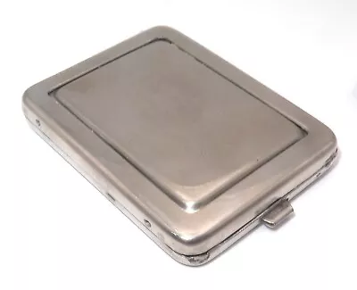 Vintage Antique VG White Silver Metal Flip Up Match Safe Vesta Case • $6.50