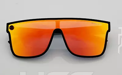 Quiksilver Sunglasses Black Frame Flash Orange Mirror Single Lens SciFi Blenders • $25