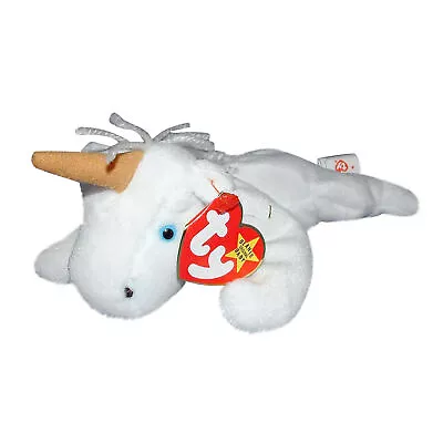 Ty Beanie Baby Mystic - MWMT (Unicorn Tan Horn Yarn Mane 1994) • $8.89