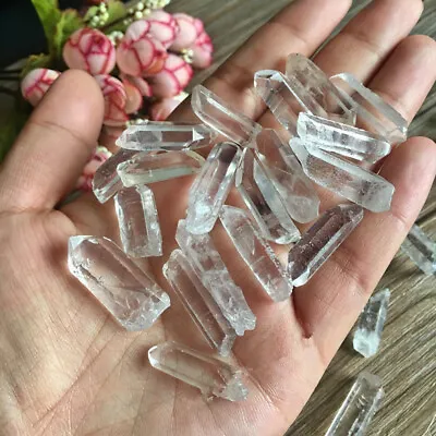 100g Natural Clear Polishing Quartz Crystal Points Terminated Wand Specimen • £7.27