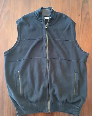 Alex Cannon Mens Full Zip Black Vest Size Large  • $9.97