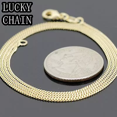 24  14K GOLD FILLED CUBAN CURB CHAIN NECKLACE(NEVER FADE)2mm/5g/E229 • $11.99