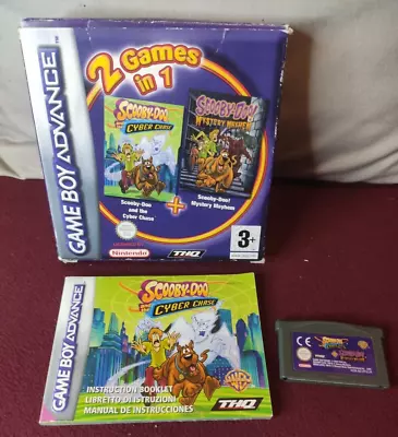 Scooby Doo 2 In 1 Game - Cyber Chase & Mystery Mayhem - Game Boy Advance - Boxed • £9.99