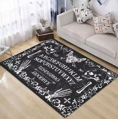 Halloween Skull Spells Carpet Bedroom Decor Carpet Doorway Non-Slip Rug Bathroom • £59.18