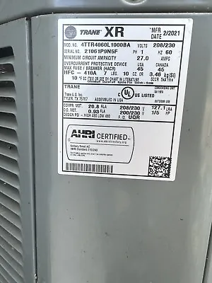 Trane XR 13 SEER 5 Ton Air Conditioner • $2500