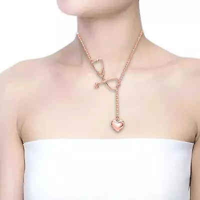 Nurse Stethoscope Necklace For Women Trendy Doctor Stethoscope Pendant For • $15.83