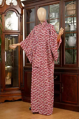 Dear Vanilla Japanese Silk Kimono Women's Robe Gown Authentic Japan Made Vintage • $36