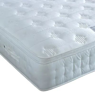 Anti Bed Bug Pocket Sprung Pillow Top Mattress Latex Foam Mattress • £359.99