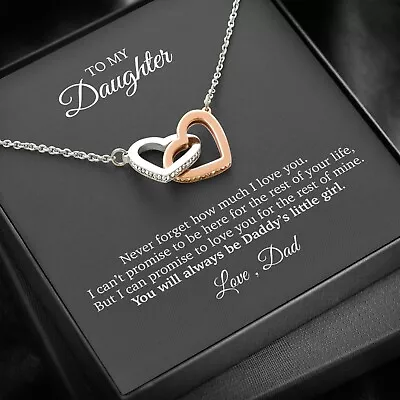To My Daughter Heart Pendant Necklace - Daddy's Little Girl • $28.99