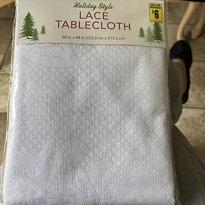 Holiday Lace Tablecloth  Angels And Poinsettias Rectangle 60x84100% Polyester • $6