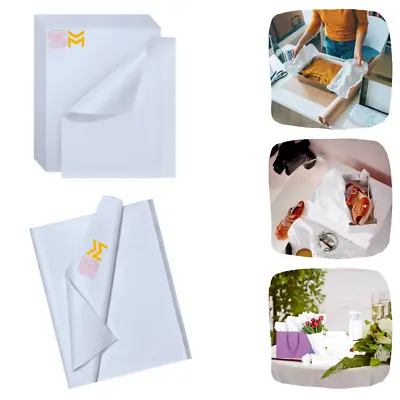 50 Sheets Of White Tissue Paper Acid Free Bulk Gift Wrapping Art Craft 50 X 75cm • £4.48