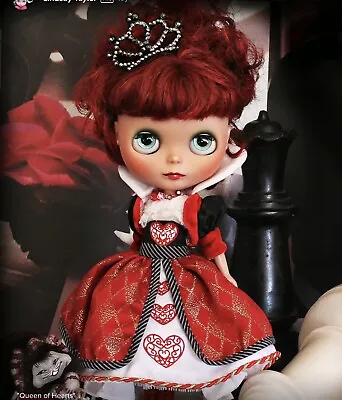 OOAK Queen Of Hearts Alice In Wonderland Blythe Doll Set Outfit AND Cheshire Cat • $45