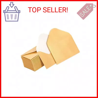 Mini Envelopes - 100-Count Bulk Gift Card Envelopes Gold Business Card Envelope • $12.50