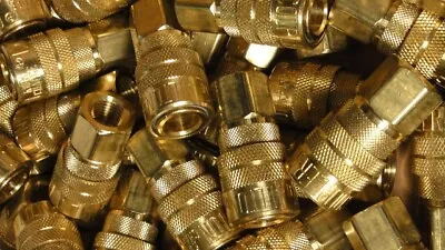 Milton 715 1/4  FPT M-Style Brass Air Hose Coupler 10-pack • $47.50