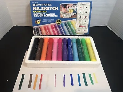 Vtg 90s USA Sanford Mr Sketch 12 Scented Instant Water Color NonToxic Marker Set • $16