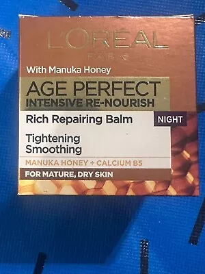 Loreal Age Perfect Intensive Re Nourish Rich Repairing Balm Cream 50 Ml Night • £12.90