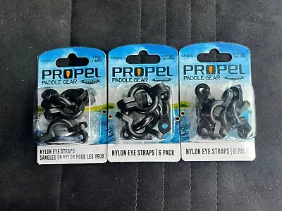 Shoreline Marine Propel Paddle Gear Kayak Nylon Eye Straps 6-Pack W/Hardware  • $9