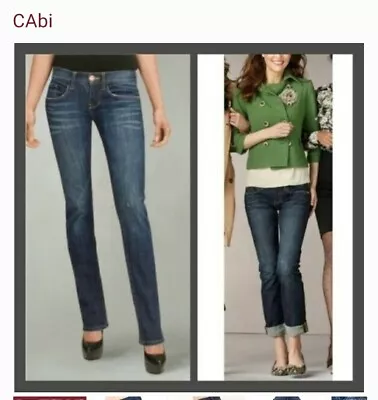 CAbi Brando Boyfriend Jeans Style #513 Color Blue Women's Size 8 • $24.99