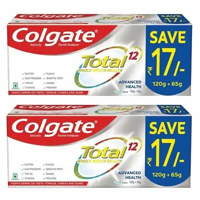 Colgate Total Advanced Health Toothpaste 2 X 185 Gm Oral Care Anticavity  • $55.31