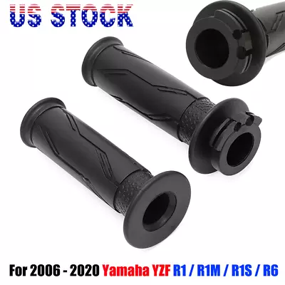 Black Throttle Tube Handle Bar Grip Casing Pair For Yamaha YZF-R1 2008-2014 USA • $12.49