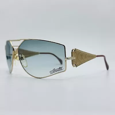 £128.63 • Buy Silhouette Sunglasses Men's Women's Gold Leather Vintage 80s M 8016 NOS