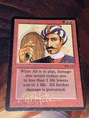 Ali From Cairo X1 Mtg Arabian Nights Mp Mark Poole Signed In Gold • $375