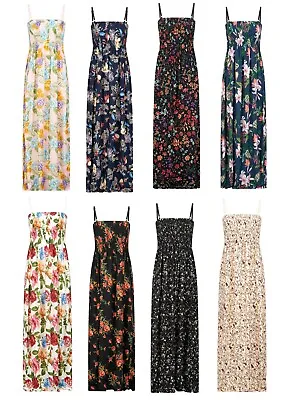 New Womens Holiday Beach Sleeveless Cotton Full Length Maxi Dress Summer Dress  • £15.99