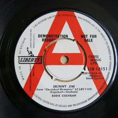 EDDIE COCHRAN Skinny Jim / Nervous Breakdown UK 7  Demo Liberty Records 1964 • £89.99