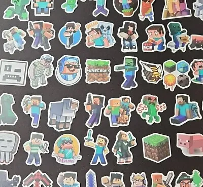 50 Piece Video Game Minecraft Pixal Laptop Phone Vinyl Wall Decal Sticker Pack • $15