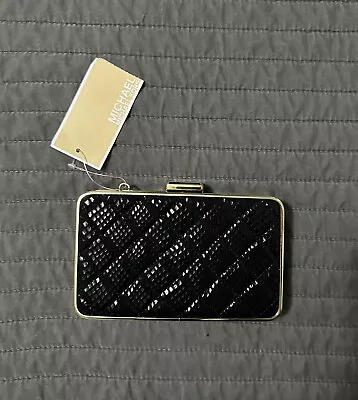 Michael Kors Clutch Cross Body Bag Quilted Patent Snake Embossed Leather (READ) • $125