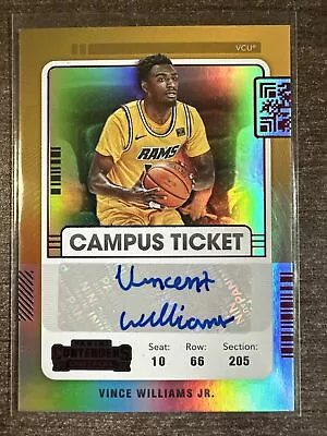 Vince Williams Jr. 2022 Panini Contenders Draft Campus Ticket Auto /99 • $15