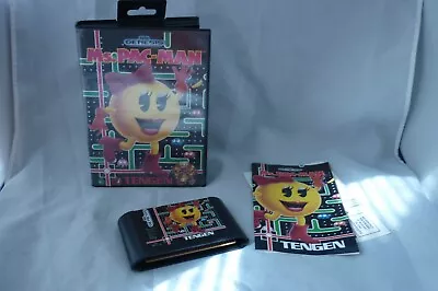 Ms. Pac-Man (Sega Genesis 1982) Video Game Cartridge And Box + Manual • $19.99