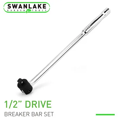 Flex-Head Breaker Bar Set 1/2  Drive 180° Rotating Torque Wrench CR-V Steel • $26.99
