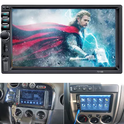 7  Double 2 DIN Car MP5 Player Bluetooth Touch Screen Stereo Radio Mirror Link • $28.99