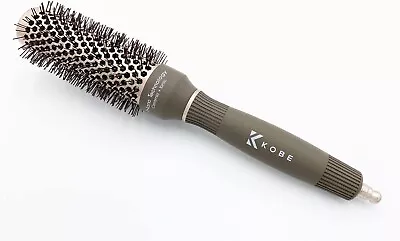 Kobe Pro Hair Brush Radial Nano Heat-Retaining Blow Dry Ceramic Round Barrel 32m • £5.99